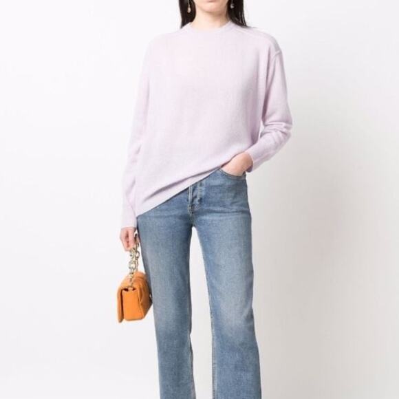 360 Cashmere 100% Cashmere Long Sleeve Sweater Lavender Pink Size S New - Picture 1 of 6